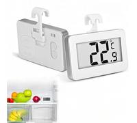 Jinpojun 2 Pièces Thermomètre Numérique Mini pour Réfrigérateur, Thermomètre étanche pour Congélateur avec Crochet, Écran Acl Facile À Lire, Idéal Pour Maison et Bureau (-20 À 60°C)