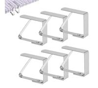Jinpojun Pince Nappe Exterieur [6 Pièces], Attache Nappe Flexibles et Mobiles, Pinces Nappe de Table Exterieur Inoxydable pour 0-5.5 cm Table de Jardin Anti-Glissant
