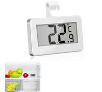 Jinpojun Thermomètre Numérique Mini pour Réfrigérateur, Thermomètre étanche, Thermometre Frigo Digital pour Congélateur avec Crochet, Écran Acl Facile À Lire, Idéal pour Maison et Bureau