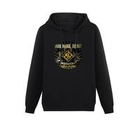 JINPUJING Machine Head HELLALIVE Metal Rock Band Mens Hoodies Printed Graphic Pullover Unisex Black Sweatshirts L