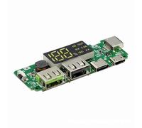 JINQIGG Affichage numérique 18650 Batterie au lithium-ion Double USB 5 V 2,4 A/5 V 2 A 1 A Module d'alimentation avec fonctionnalités Module mobile