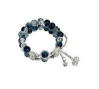 JINQIGG Bracelet de perles polyvalent avec fermoir réglable et pendentif étoile accessoire de voyage