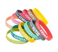 JINQIGG Bracelet multicolore en silicone léger et imperméable pour les entraînements de fitness, les aventures en plein air, Conforme à l'image