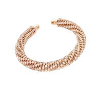 JINQIGG Bracelet ouvert réglable en métal avec strass étincelants pour femme, taille unique, Comme décrit