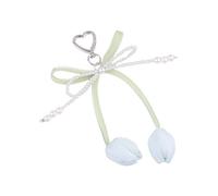 JINQIGG Breloque de sac à main avec perles et nœuds - Esthétique - Porte-clés pour femme - Pour sac à dos, sac à main, décoration de sac à main, Q1857 3