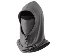 JINQIGG Cache-cou amovible pour homme, tissu respirant et frais en soie glacée, parfait pour une utilisation en saison chaude, protection intégrale du visage, gris foncé, taille unique