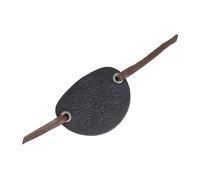 JINQIGG Cache-œil médiéval en cuir gaufré pour homme - Accessoire de lunettes médiéval - Accessoire pour homme - En cuir synthétique - Pour cosplay