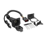 JINQIGG Connecteur de remorquage de remorque de véhicule multiple 10 broches vers 4 + 7 adaptateur de protection en caoutchouc ABS PVC harnais de remorque