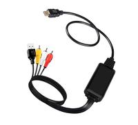 JINQIGG Convertisseur numérique HDTV vers vidéo 3RCA Câble adaptateur 1080p Vidéo Musique Synchronisation USB Compatibilité universelle des appareils HDMI vers AVS Converter