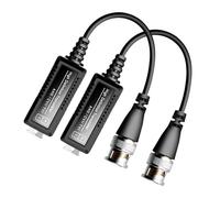 JINQIGG Émetteurs de balun vidéo passif pour les surveillances avec des anti-interférences fortes et une installation facile Balun vidéo passif