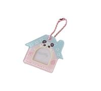 JINQIGG Joli porte-breloque en acrylique compatible avec les portraits de 2,5 cm, porte-clés fonctionnel élégant ou ornement tendance, Ours rose et bleu, taille unique