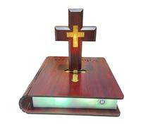 JINQIGG Lampe de chevet inspirée de la Bible - Contrôle tactile - Ambiance spirituelle - Décoration intérieure - Supplication adhésive - Lampe de lit