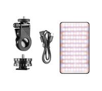 JINQIGG Outil d'éclairage professionnel pour autoportrait, IRC 96+, corps en aluminium, froid et chaud, mode de couleur primaire, mélange pour la création de contenu, lumière de température de couleur