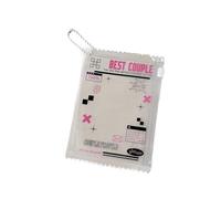 JINQIGG Porte-cartes coréen transparent de 7,6 cm, poche zippée pour photos de crédit et petits accessoires, D, One Size