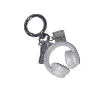 JINQIGG Porte-clés élégant sur le thème des écouteurs, accessoire élégant pour sac à main, portefeuille, clés de voiture, femmes