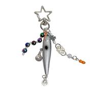 JINQIGG Porte-clés en forme de poisson balançoire - Design authentique - Avec articulations flexibles - Décoration pour un usage quotidien, Pois noirs., taille unique