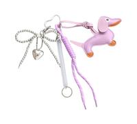 JINQIGG Porte-clés en polyuréthane avec nœuds pour voiture, sac à dos, décoration de sac, sac à dos, porte-clés, saucisse, breloque pour décoration, a