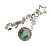 JINQIGG Porte-clés marin léger avec véritables étoiles de mer et algues, parfait pour un usage quotidien ou les voyages, Vert, taille unique