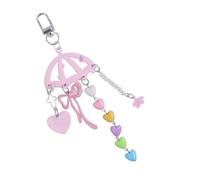 JINQIGG Porte-clés moderne avec pendentif en forme de cœur, parapluie, pompons, léger, accessoire pratique pour sacs et sacs à main, porte-clés pour un usage quotidien