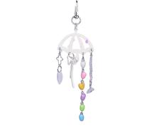 JINQIGG Porte-clés moderne avec pendentif en forme de cœur, parapluie, pompons, léger, accessoire pratique pour sacs et sacs à main, porte-clés pour un usage quotidien