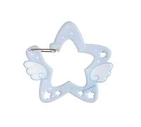 JINQIGG Porte-clés pendentif sac à dos en forme d'aile/étoile Mousqueton Crochets de camping Accessoires de camping Boucle Cadeaux Acrylique Aile/étoile Mousqueton en forme d'étoile