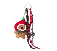 JINQIGG Porte-clés Père Noël en peluche douce Décoration de vacances Accessoire tricoté pour cadeaux de Noël Ornement décoratif, 4, taille unique