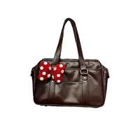 JINQIGG Sac à bandoulière confortable au design inspiré de Tokyo avec intérieur spacieux en cuir synthétique et rangement organisationnel, marron