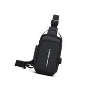 JINQIGG Sac à bandoulière ergonomique pour homme avec fermeture éclair invisible, compartiments organisationnels, accessoire de style de vie urbain, Noir