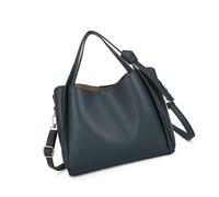 JINQIGG Sac à bandoulière pour femme au design coréen moderne avec un grand espace de rangement et des sacs à bandoulière pratiques, sac à main seau décontracté en cuir PU, Vert, One Size