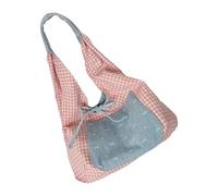 JINQIGG Sac de travail en polyester léger avec blocage des couleurs, compartiment de rangement généreux, nœuds, charme, activités de jour, sac ergonomique sous les bras pour les voyages