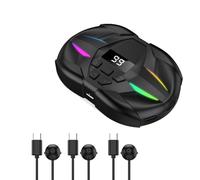 JINQIGG Taraud automatique silencieux sans contact réglable à 199 vitesses avec lumière de respiration pour jeux mobiles en direct automatisation de l'écran à vitesse rapide