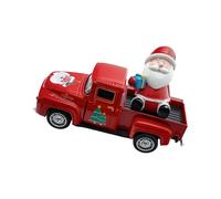 JINQIGG Voiture de vacances Père Noël Bonhomme de neige Renne Sapin de Noël Figurine en alliage ABS Étagère familiale Salon