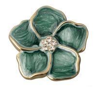 JINSBON Bouton de placard en émail émaillé argenté + vert, embellissez vos armoires et bibliothèques (doré + vert)