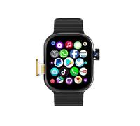 JINSHANGZI CDS9 Montre connectée Android 4G avec écran Amoled haute définition de 2,2" avec caméra rotative Play Store WiFi, GPS, carte SIM Noir 3 Go 32 Go