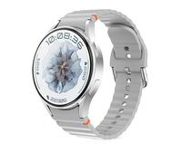 JINSHANGZI Montre intelligente 7 Max pour femme avec GPS, suivi de mouvement, NFC AMOLED, boussole, fréquence cardiaque, jeux Bluetooth, appel étanche, montre intelligente pour homme (argent)
