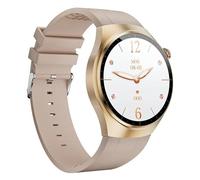JINSHANGZI Montre intelligente BlueTooth Call SK7 Mini AMOLED pour femme - Appel BT - Lecteur de musique - Voix IA - Traqueur de fitness - Doré