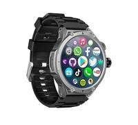 JINSHANGZI Montre intelligente H12 4G/5G Android OS 256 Go de ROM, GPS, Wi-Fi, carte SIM, Google Play Store avec caméra rotative pour homme et femme (noir)