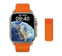 JINSHANGZI Montre intelligente HK11 Ultra 3 programmes de rappel prise en charge des écouteurs TWS Connexion réseau Partage AI Robot hors ligne Réveil vocal Montre intelligente (Orange)