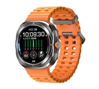 JINSHANGZI Montre intelligente Ultra 7 2025 avec batterie 500 mAh GPS pour homme AMOLED 5.3 Bluetooth Appel, fitness, sport SK7 (Orange)