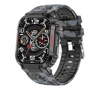 JINSHANGZI TK25 Montre intelligente de sport d'extérieur pour homme IP68 étanche ECG + PPG Surveillance de la santé Bluetooth Appel Reloj Montre intelligente pour Android iOS (Noir)