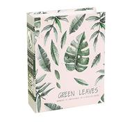 Jinshen Album Photo 200 Pochettes avec Feuilles Vertes 12,7 cm Compatible avec Appareil Photo instantané Fujifilm Instax Wide 300 210