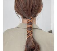 Jinshining Élastiques à cheveux à spirale en cuir synthétique pour queue de cheval, serre-tête pour femmes et filles