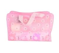 Jinshining Trousse de toilette de voyage, trousse de maquillage, portable, imprimé floral, étanche, translucide, sac de rangement pour bouteilles, cosmétiques, articles de toilette de salle de bain,