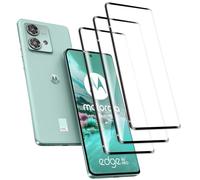Jinshiweikai Lot de 3, Verre Trempé pour Motorola Moto Edge 40 Neo,Film Protection écran efficace contre les Rayures,3D Incurvé Couverture,Dureté 9H Glass,Compatible Motorola Moto Edge 40 Neo