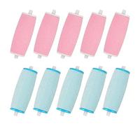 Jinsion Lot de 10 Rouleaux de Remplacement Compatible Scholl Velvet Smooth, | Remplacement Rouleaux Têtes Recharges, 2 Types de Rugosité, Pierre Ponce pour Pedicure Pied Electrique, Rape Pieds