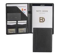 Jinstra Porte-documents professionnel en cuir PU pour CV, entretien, carnet de notes juridique avec 20 pages pour homme et femme
