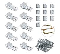 JINTANG 10PCS pour canapés en argent Clips à Ressort,de Meubles Kit de | Réparation de Clips Peut réparer les meubles rapidement(10*cage clip,10*sofa spring clip,42*vis autotaraudeuse)