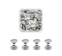 JINTANG 20 PCS vis chicago,M5x2mm rivet a visser,rivet cuir,Utilisé pour le bricolage en cuir Sac à vêtements, chaussures, livres et décoration (argenté)