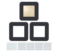 JINTANG Lot de 3 caches de plaque d'interrupteur, 8,6 cm, cadre d'interrupteur, cadre d'interrupteur, gris foncé, autocollant pour décoration et protection