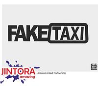 JINTORA Autocollant de voiture - Faux taxis - Faketaxi - FAKE TAXI - Autocollant de voiture et décalcomanies - 210x53 mm - JDM - Die cut - Voiture - vitre - ordinateur portable - fenêtre - noir